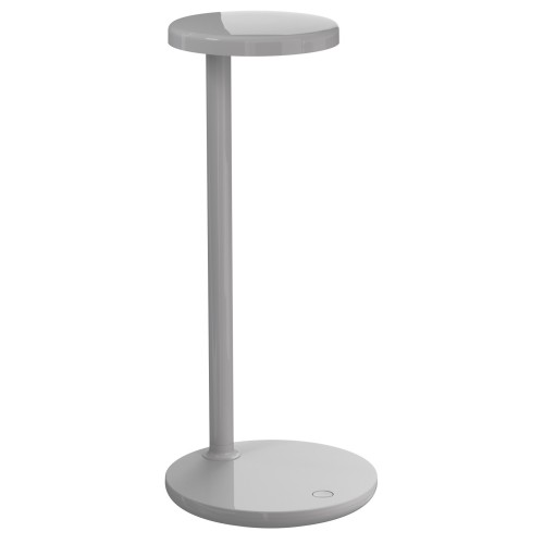 Oblique Qi table lamp  – glossy grey – with inductive charger - Flos