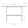 Patch Table HW1 – length 180/280 cm* - &Tradition