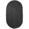 SOLD OUT Eternal Jute Oval Rug – Black - S - 140 x 240 cm - Ferm Living