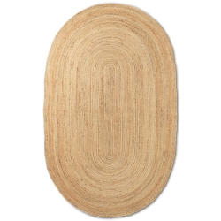 Eternal Jute Oval Rug – small - Natural - 140 x 240 cm - Ferm Living