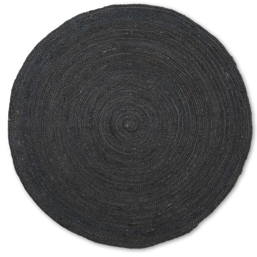 SOLD OUT Eternal Jute Round Rug – Black - Small - Ø120 cm - Ferm Living