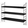 String Furniture – String Pocket shelves, black stained ash