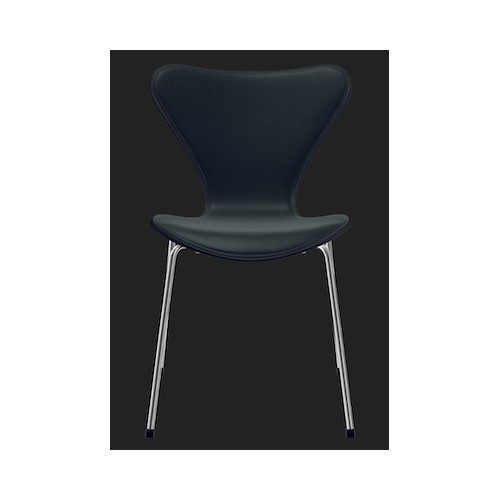 4 x Series 7 - black Basic leather + black coloured ash - Fritz Hansen