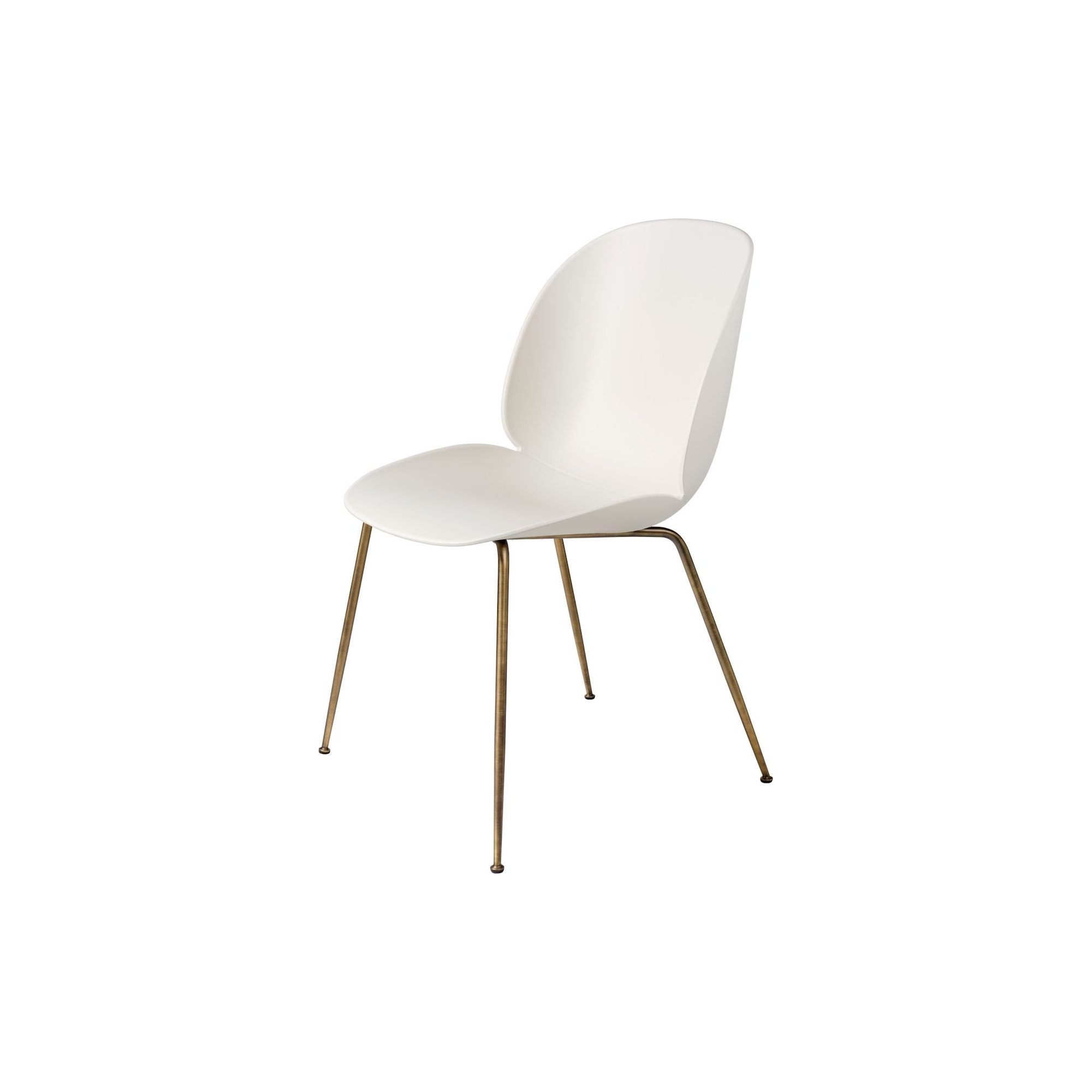 Alabaster White + Antique Brass – Chaise Beetle - Gubi