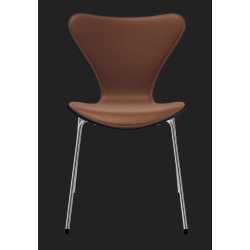 Series 7 - walnut Elegance leather + black coloured ash - Fritz Hansen