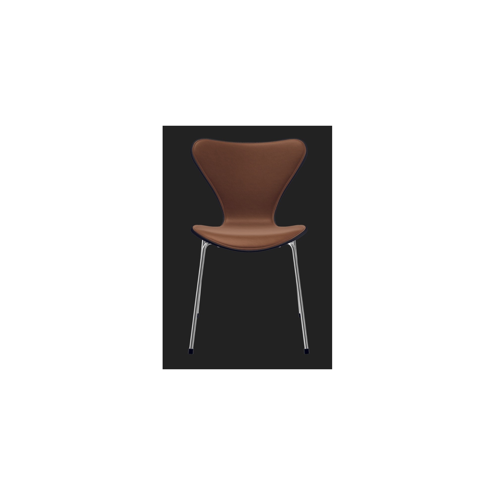 Series 7 - walnut Elegance leather + black coloured ash - Fritz Hansen