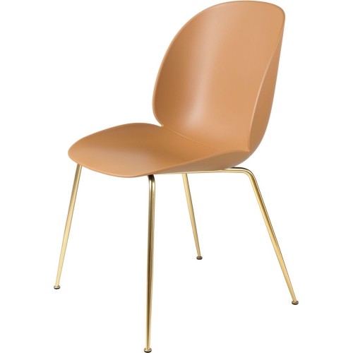 Amber Brown + Brass Semi Matt – Chaise Beetle - Gubi