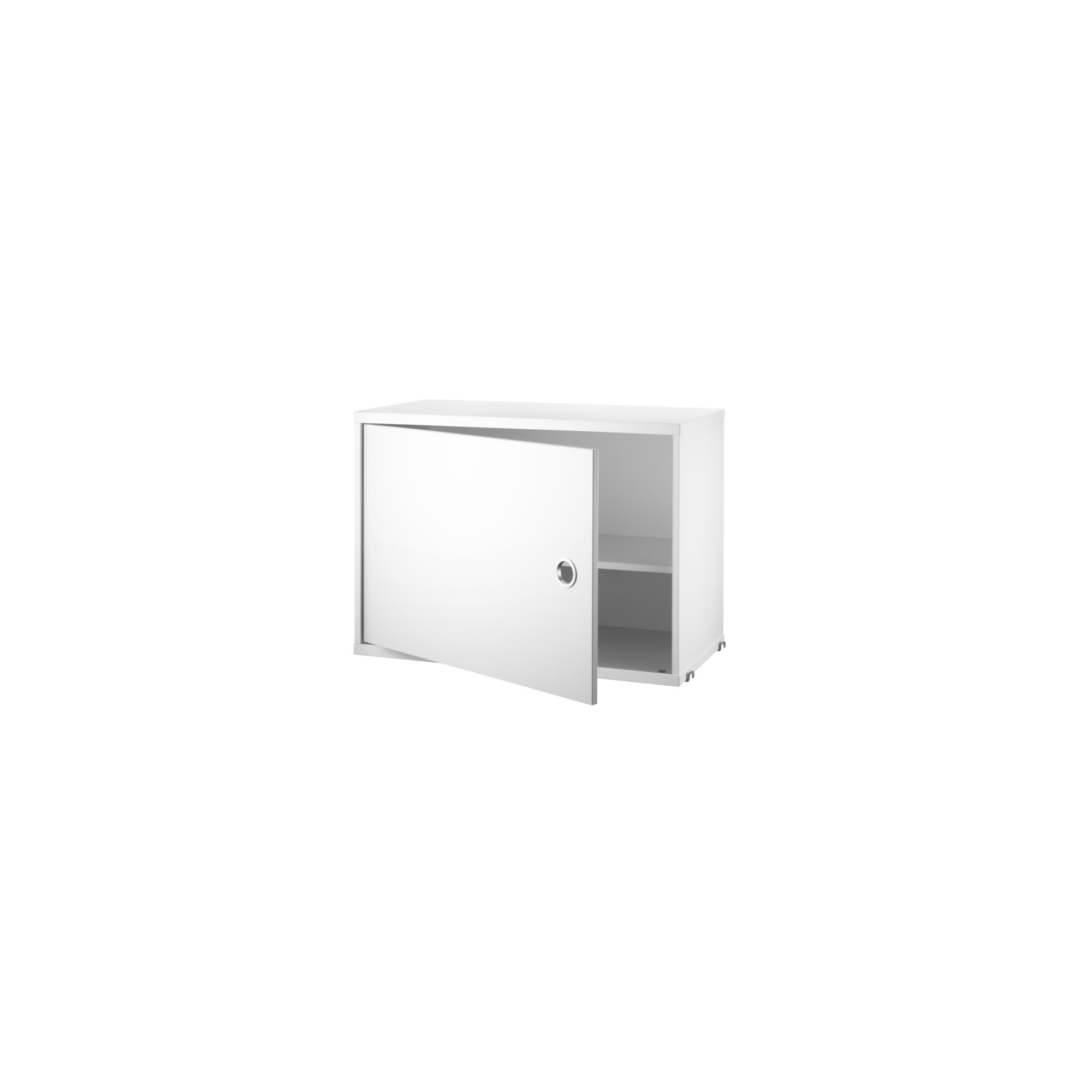 Cabinet with swing door - white - L58xP30xH42 cm - String Furniture