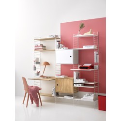 Cabinet with swing door - white - L58xP30xH42 cm - String Furniture