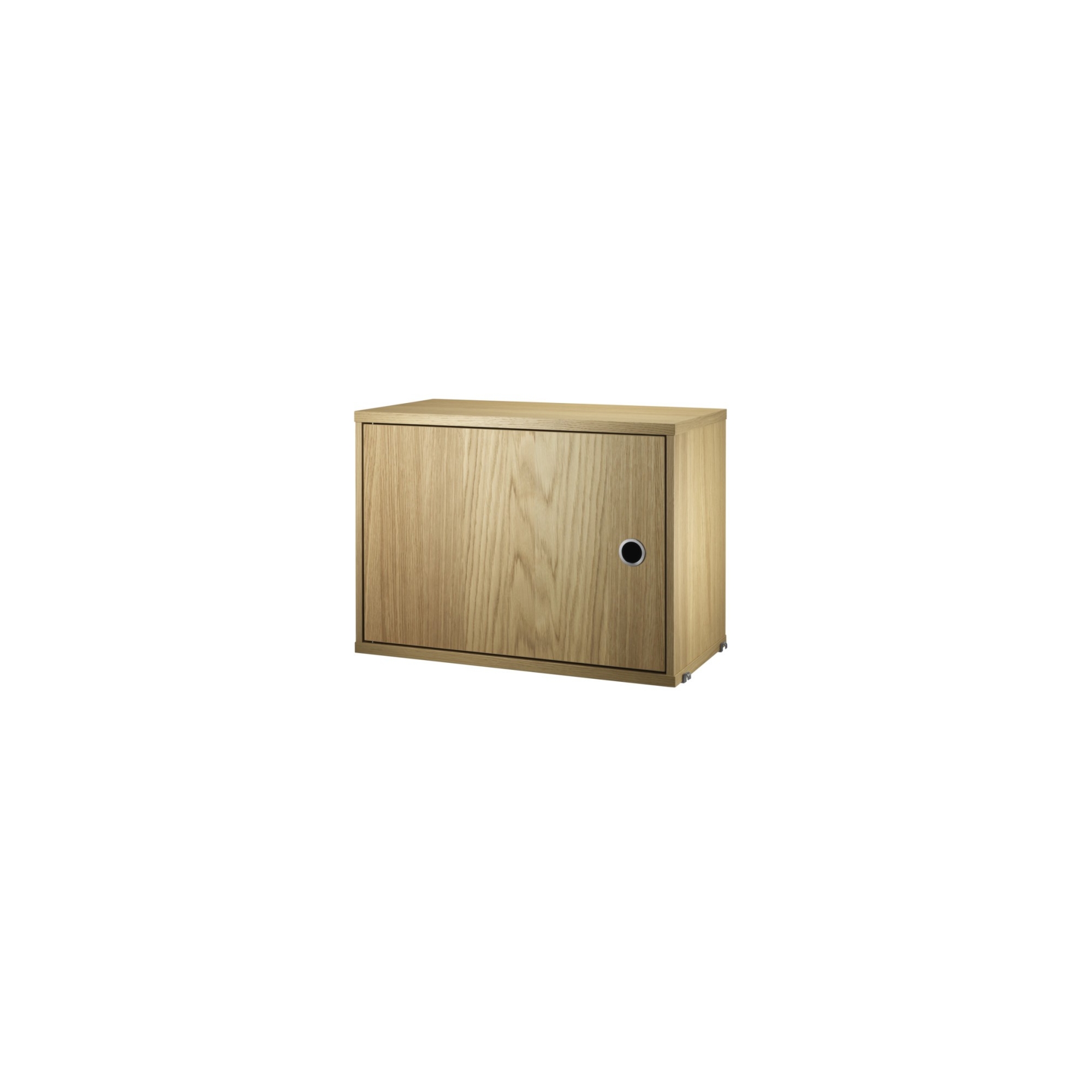 Cabinet with swing door - oak - L58xP30xH42 cm - String Furniture