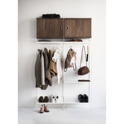 Cabinet with swing door - walnut - L58xP30xH42 cm - String Furniture