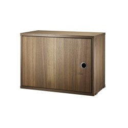 Cabinet with swing door - walnut - L58xP30xH42 cm - String Furniture