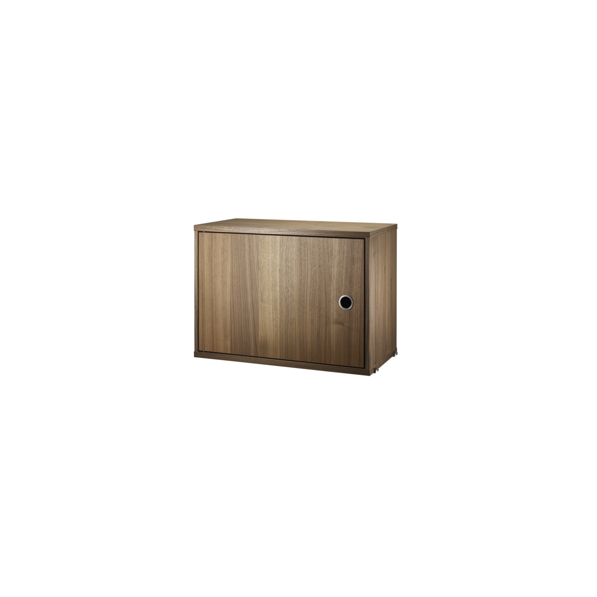 Cabinet with swing door - walnut - L58xP30xH42 cm - String Furniture