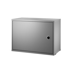 W58xD30xH42 cm - Cabinet with swing door - grey - String Furniture