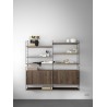 Cabinet portes coulissantes - noyer - L78xP30xH42 cm - String Furniture