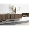 Cabinet sliding doors - walnut - W78xD30xH42 cm - String Furniture