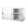 Cabinet sliding doors - white - W78xD30xH42 cm - String Furniture