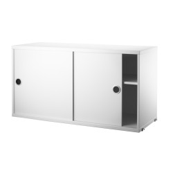 Cabinet sliding doors - white - W78xD30xH42 cm - String Furniture