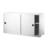 Cabinet sliding doors - white - W78xD30xH42 cm - String Furniture