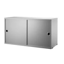 Cabinet sliding doors - grey - W78xD30xH42 cm - String Furniture