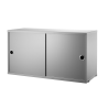 Cabinet sliding doors - grey - W78xD30xH42 cm - String Furniture