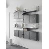 SOLD OUT Cabinet sliding doors - grey - W78xD20xH37 cm - String Furniture