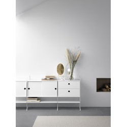 Buffet 2 tiroirs - blanc - L58xP30xH42 cm - String Furniture