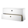 Buffet 2 tiroirs - blanc - L78xP30xH42 cm - String Furniture