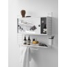 Cabinet avec portes miroir - blanc - L78xP20xH37 cm - String Furniture