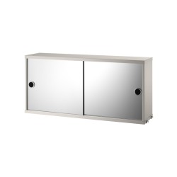 Mirror cabinet - beige - W78xD20xH37 cm - String Furniture