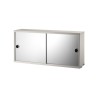 Mirror cabinet - beige - W78xD20xH37 cm - String Furniture