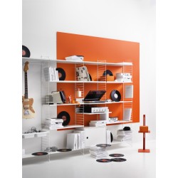 Media Shelf - white - W58xD47xH2 cm - String Furniture