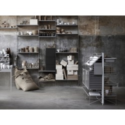 78x30cm - Magazine shelf solid - grey - String Furniture