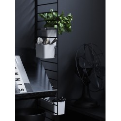 78x30cm - Magazine shelf solid - black stained ash - String Furniture