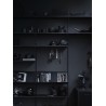 78x30cm - Magazine shelf solid - black stained ash - String Furniture