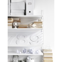 58x30cm - Magazine shelf solid - white - String Furniture