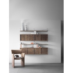 78x20cm - 3-pack shelves - Walnut - String Furniture