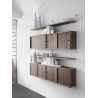 78x20cm - 3-pack shelves - Walnut - String Furniture