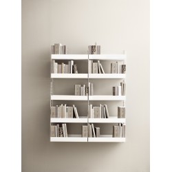 58x20cm - metal shelf, high edge - white - String Furniture