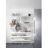 58x30cm - metal shelf, high edge - white - String Furniture