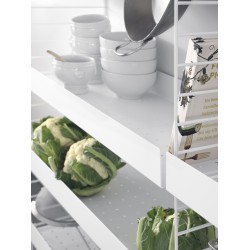 78x30cm - metal shelf, high edge - white - String Furniture