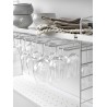 58x30cm - metal shelf, low edge - white - String Furniture