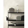 58x30cm - metal shelf, low edge - black - String Furniture