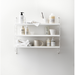 String Furniture – String Pocket metal shelves, white