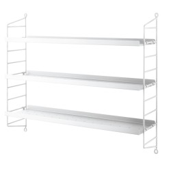 String Furniture – String Pocket metal shelves, white