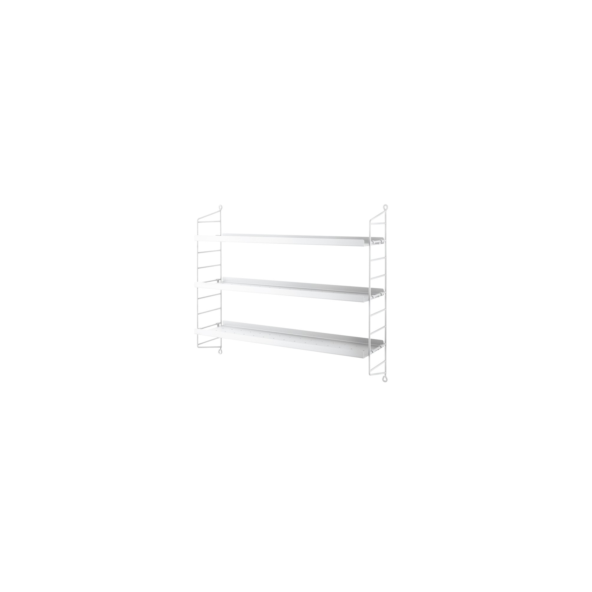 String Furniture – String Pocket metal shelves, white