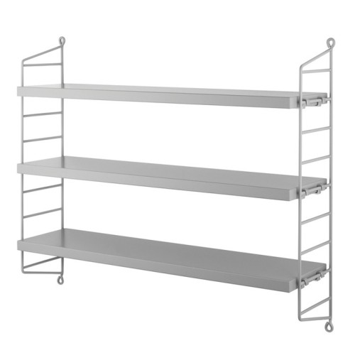 String Furniture – String Pocket shelves, grey