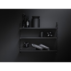 String Furniture – String Pocket shelves, black stained ash