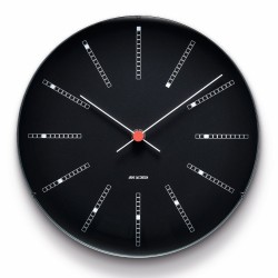 21cm - Bankers wall clock - black dial