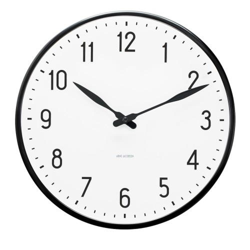 21cm - AJ Station wallclock - black edge